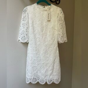 White Lace Dress, Size M